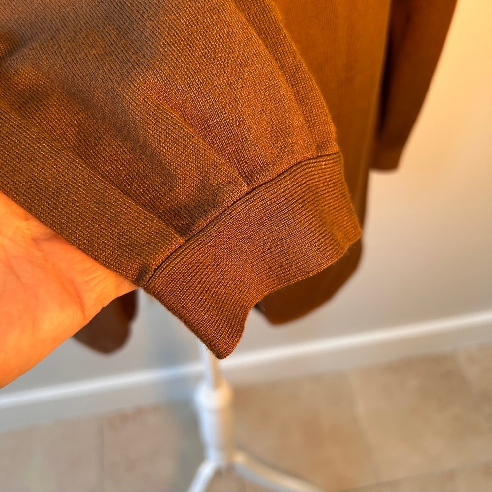 In Wear Women's Medium Brown Open-Front Tie Cardigan Soft Layering *Flaw - Picture 3 of 13
